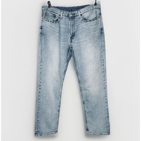 Levi's 514 Bootcut Jeans Mens 36X30 Light Wash Red Tab Zip School Classic Gorp - Picture 1 of 8